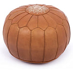 Genuine Leather Pouf Cover