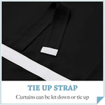 Self Stick Tie Up Shades Tricia Door Window - W 26 x L 69 inches