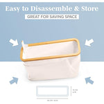 Bamboo Toilet Paper Holder Basket for Bathroom