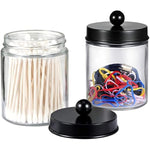 4 Pack Apothecary Jars Bathroom Vanity Storage Organizer Set