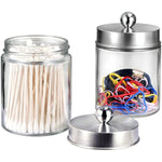 4 Pack Apothecary Jars Bathroom Vanity Storage Organizer Set