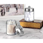 4 Pack Apothecary Jars Bathroom Vanity Storage Organizer Set