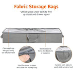 Under Bed Fabric Storage Container Bags with Window and Handles