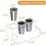 Acrylic Hair Dryer and Styling Holder for Bathroom Countertop