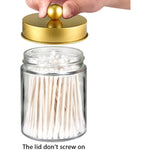 4 Pack Apothecary Jars Bathroom Vanity Storage Organizer Set