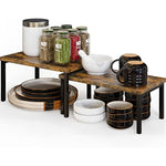 Wood & Metal Top Expandable Counter Shelf