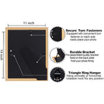 Modern photo frame with HD Real Glass, Family Friends Gift for Halloween and Christmas, Wall Mounted or Tabletop Display