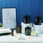 Dispenser Apothecary Jars Bathroom Set with Labels