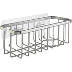 Stainless Steel Deluxe Kitchen Sink Suction Holder for Sponges, Scrubbers & Soap