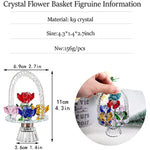 Pink Crystal Tulips Flower Figurines