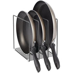 Steel Cookware Storage Organizer Rack for Pot, Skillet Lid, Cookie Sheet, Baking Tray & Bread Pan