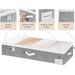 Under Bed Storage Containers with Zippers for Cloths & Blankets