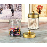 4 Pack Apothecary Jars Bathroom Vanity Storage Organizer Set