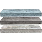 Rustic Engineered Wood Coastal Beach Style Hanging Rectangle Wall Shelves For Home Decor