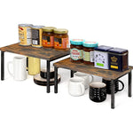 Wood & Metal Top Expandable Counter Shelf