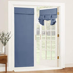 Self Stick Tie Up Shades Tricia Door Window - W 26 x L 69 inches