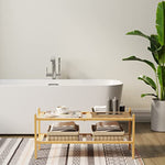 Bamboo Stackable Shoe Shelf Storage Organizer