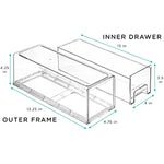 Clear Stackable Pull Out Refrigerator Organizer Bins