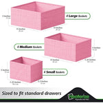 Set Of 12 Closet Organizer and Storage Divider Baskets For Clothes