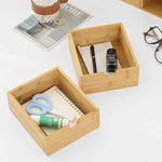 Mini Bamboo Desk Drawer Tabletop Storage Organization Box for Office