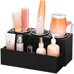 Acrylic Hair Dryer and Styling Holder for Bathroom Countertop