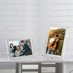 Minimalist Picture Frame Acrylic Glass Photo Frame with Magnetic Desktop Display Horizontally or Vertically