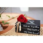 Farmhouse Rustic Wood Decorative Books Stack for Home Coffee Table Living Room