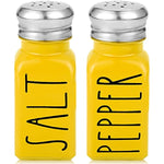 Stainless Steel Lid Glass Salt and Pepper Shakers