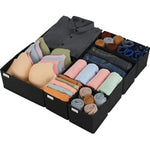 Foldable Closet Organizers and Storage Dresser Drawer Dividers for Clothes, Socks, Scarves & Ties