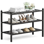 Bamboo Stackable Shoe Shelf Storage Organizer