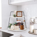 Corner Storage Shelf Counter Standing Rack for Bathroom
