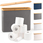 Bamboo Toilet Paper Holder Basket for Bathroom