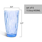 Highball Glass Tumbler Light Blue Set Of 6