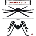 6 Pcs Halloween Giant Hairy Spiders Decorations