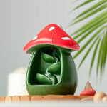 Cute Mushroom Incense Holder with 60 Incense Cones