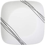 Triple Layer Glass And Chip Resistant Lightweight Square Plates And Bowls Set