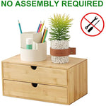 Mini Bamboo Desk Drawer Tabletop Storage Organization Box for Office