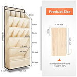 Large Deep Pockets Door Shoe Rack with 3 Hooks