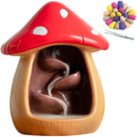 Cute Mushroom Incense Holder with 60 Incense Cones