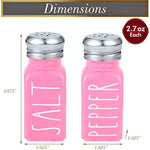Stainless Steel Lid Glass Salt and Pepper Shakers