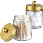 4 Pack Apothecary Jars Bathroom Vanity Storage Organizer Set