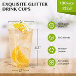 12Oz Champagne Gold Plastic Cups 100 Pcs