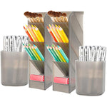 4 Pcs Desk Pencil Markers Cup Holder Storage Box Set