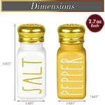 Stainless Steel Lid Glass Salt and Pepper Shakers