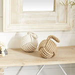 Coastal Jute Knot Sculpture Set Of 2 14H 7W Multi Colored