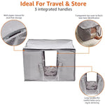 Under Bed Fabric Storage Container Bags with Window and Handles