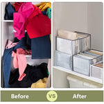 4 Pcs Wardrobe Clothes Organizer 7 Grids