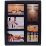 Opening Collage Picture Frame Black Wood Photo Frames for Tabletop Stand and Wall Mounting