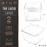 Built-In Handles Clear Storage Containers for Pantry & Home Organization