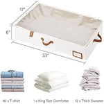 Under Bed Storage Containers with Zippers for Cloths & Blankets